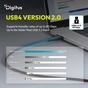 Дата кабель USB-C to USB-C 1.5m USB4 2.0 80G 240W 16K silicone black Digitus (AK-300350-015-S) - зменшене зображення 9