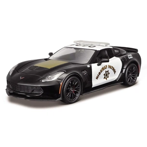 Машина Maisto 2015 Chevrolet Corvette Z06 Поліція чорний - тюнінг (1:24) (32516 black) зображення 1