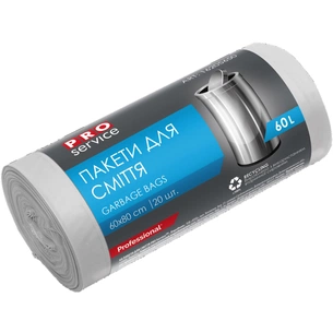 Пакети для сміття PRO service Professional Білі 60х80 см 60 л 20 шт. (4823071664669) зображення 1
