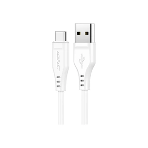 Дата кабель USB 2.0 AM to USB-C 1.2m 3.0A TPE White Acefast (6974316280873) зображення 1
