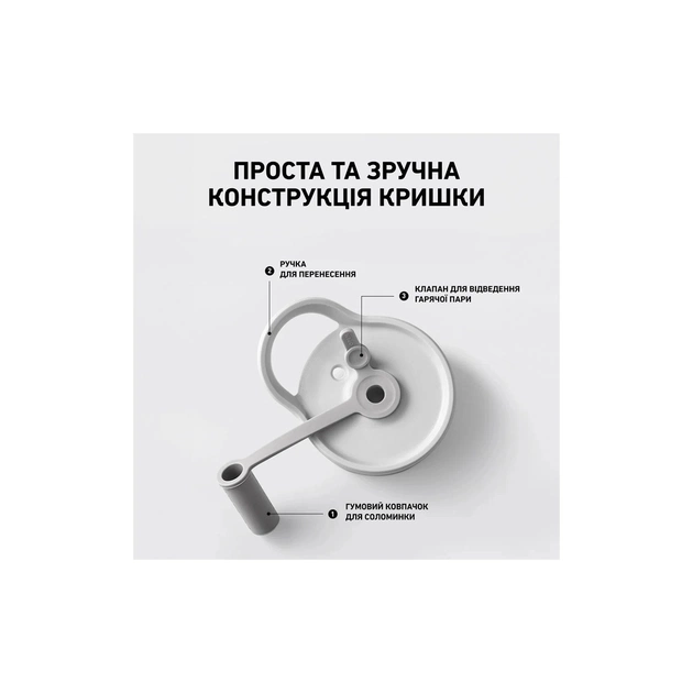 Пляшка для води Buydeem CD1017 500 мл Oats White (CD1017-OW) - picture 7