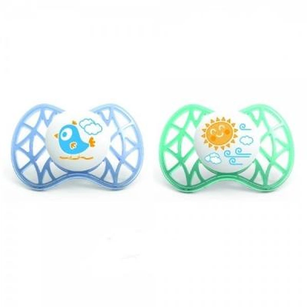 Пустышка Nuvita Air симметрическая 6м+ 2шт. для мальчика (NV7081Blue) - изображение 1