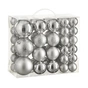 Ялинкова іграшка House Of Seasons Кульки Пластик 46 шт D4 см D6 см D8 см Сріблясті (8720967923458) - зменшене зображення 1