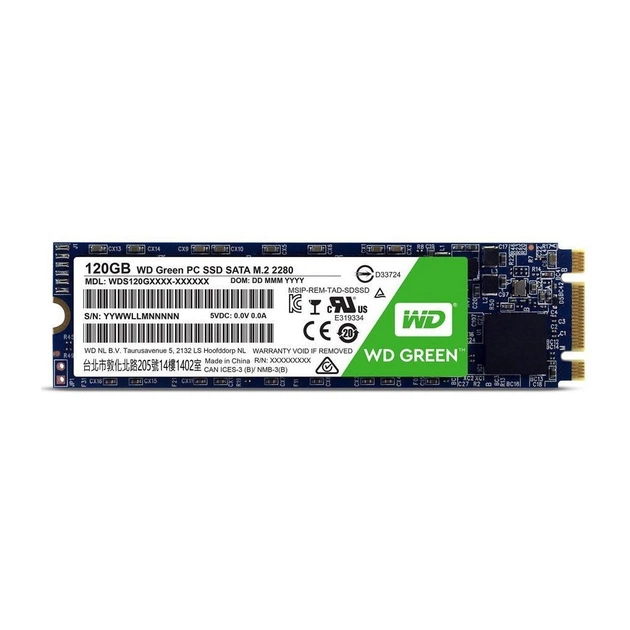 Накопичувач SSD M.2 2280 120GB WD (WDS120G2G0B) - изображение 1