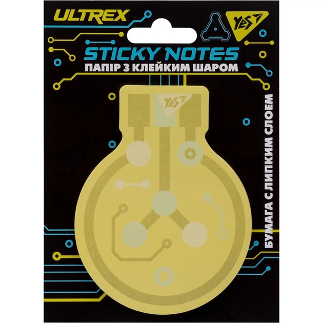 Бумага для заметок Yes с клейким слоем фигурная Ultrex, 40 листов (170270) - изображение 1