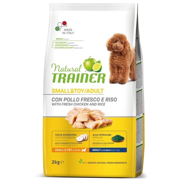 Сухий корм для собак Trainer Natural Super Premium Adult Mini Con Pollo Fresco Riso & Aloe Vera 2 кг (8015699006549) - изображение 1
