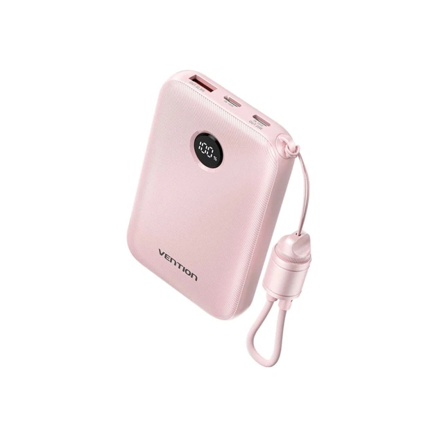 Батарея універсальна Vention 10000mAh, 22.5W, PD, QC, Pink (FKAP0-C) - зображення 1