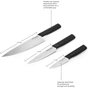 Набір ножів KitchenAid Classic з захисними чохлами, 3 предмети (KEG3PTHEOHOBA) - preview 3