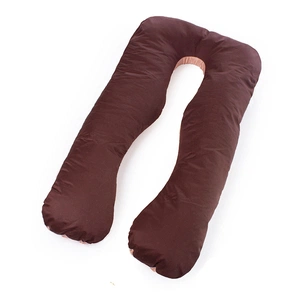 Подушка MirSon для вагітних та відпочинку Delicate Satin №8028 U-подібна Cappuccino (2200006178668) зображення 1