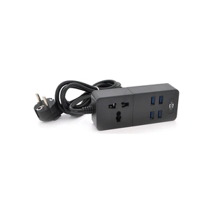 Мережевий фільтр живлення Voltronic TВ-Т05, 1роз, 4*USB Black (ТВ-Т06-Black) зображення 1