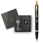 Ручка кулькова Parker IM 17 UKRAINE Black GT BP Палаючий Тризуб + блокнот Parker + подар.упаковка GIFT24 (22032b24_T1170u) - зменшене зображення 3