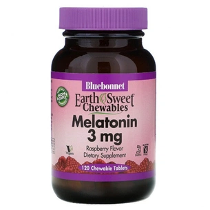 Амінокислота Bluebonnet Nutrition Мелатонін, Melatonin, 3 мг, EarthSweet, Малиновий Смак, 120 (BLB-00994) зображення 1