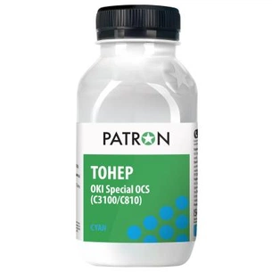 Тонер OKI C3100/C3200/C810 CYAN 50г OCS Patron (OCS-C-050) зображення 1