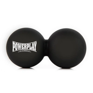 Масажний м'яч PowerPlay PP-4355 Silicone Lacrosse Peanut Ball (6.3х12.6см) Чорний (PP-4355_Black) зображення 1
