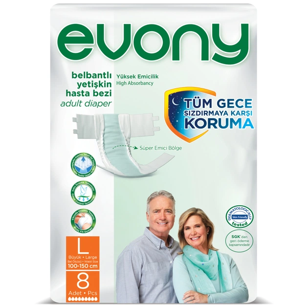 Підгузки для дорослих Evony 3 Large 8 шт (8690536804078) - зображення 1