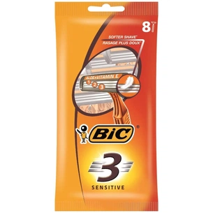 Бритва Bic 3 Sensitive 8 шт. (3086126692586) зображення 1