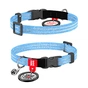 Нашийник для тварин WAUDOG Re-cotton з QR паспортом, пластиковий фастекс XS блакитний (16422) - зменшене зображення 1