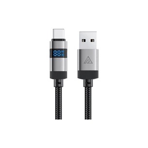 Дата кабель USB 2.0 AM to USB-C 1.2m digital display braided C15-04 black Acefast (6974316283737) зображення 1