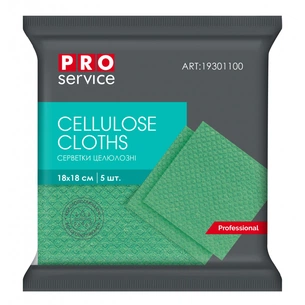 Серветки для прибирання PRO service Professional целюлозні Зелені 5 шт. (4823071625516) зображення 1