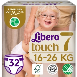 Підгузки Libero Touch Розмір 7 (16-26 кг) 32 шт (7322541750057) зображення 1