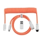 Дата кабель USB-C + USB A to USB-C 1.36m Coiled Aviator orange Keychron (CAB14_KEYCHRON) - зменшене зображення 1
