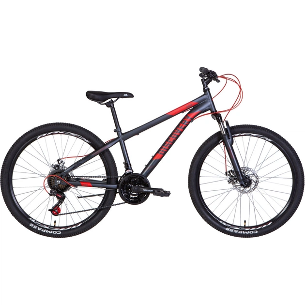 Велосипед Discovery 26" Rider AM DD рама-16" 2022 Dark Grey/Red (OPS-DIS-26-529) - зображення 1