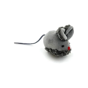 Іграшка для котів Hippie Pet Мишка вушка-бантик сіра 6.5 см (HIPCT2304064P) зображення 1
