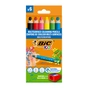 Олівці кольорові Bic Multisurface, 6 шт + стругачка (bc515220) - зменшене зображення 1