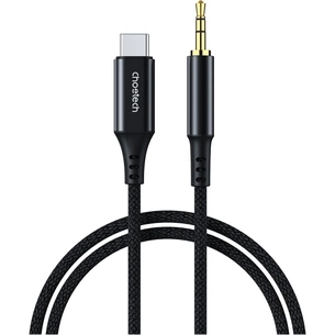 Перехідник USB-C to jack 3.5mm stereo audio (CDLA) 2.0m Choetech (AUX008-BK) зображення 1