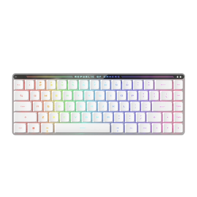 Клавиатура ASUS ROG Falchion RX Low Profile Red Wireless/Bluetooth/USB UA White (90MP03EC-BKMA10) - изображение 1
