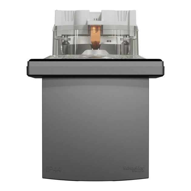 Розетка Schneider Electric ASFORA з кришкою, IP44, антрацит (EPH3100371) - зображення 5