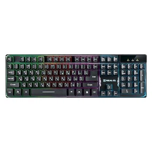 Клавіатура REAL-EL 8700 Gaming Backlit Black (EL123100015) зображення 1
