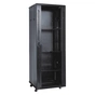 Шафа напольна Kingda 27U 19" 600x600 RAL9004 (KD-002-6627) - зменшене зображення 1