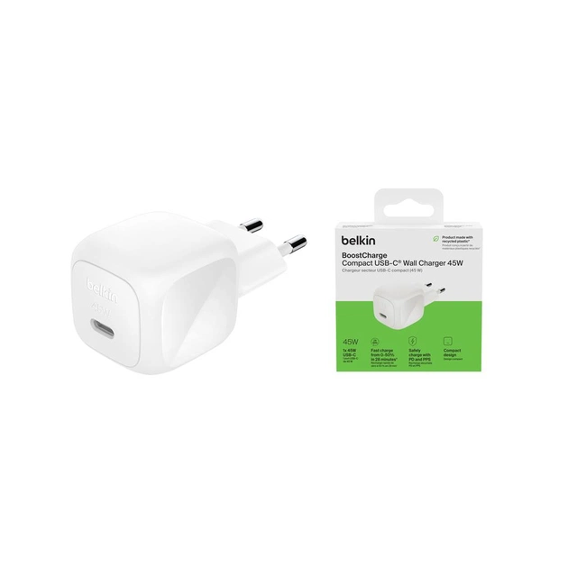 Зарядное устройство Belkin USB-C PD45W PPS white (WCA013KQWH) - изображение 4