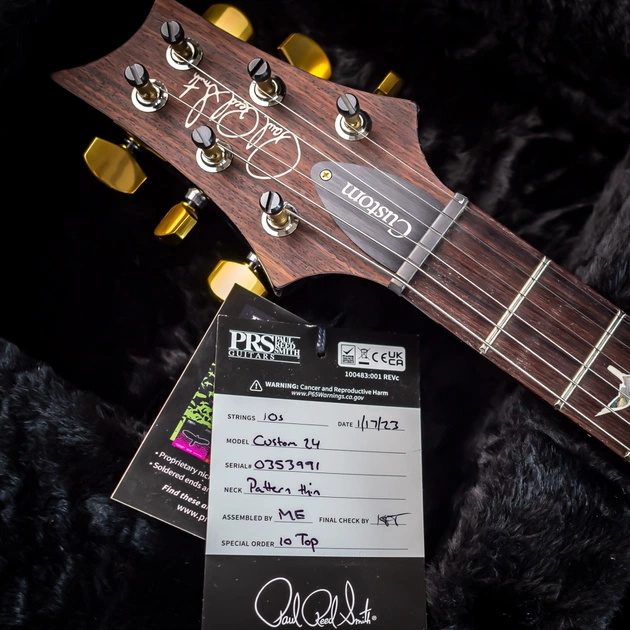 Электрогитара PRS Custom 24 10 Top Faded Whale Blue - изображение 11