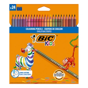 Олівці кольорові Bic Evolution Stripes 24 кольори (bc502447) зображення 1