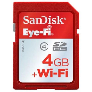 Карта пам'яті SanDisk 4Gb SDHC Eye-Fi (SDSDWIFI-004G-X46) зображення 1