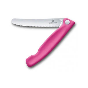 Кухонний ніж Victorinox SwissClassic Foldable Paring 11 см Serrated Pink (6.7836.F5B) зображення 1