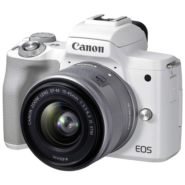 Цифровий фотоапарат Canon EOS M50 Mk2 + 15-45 IS STM Kit White (4729C028) - изображение 1