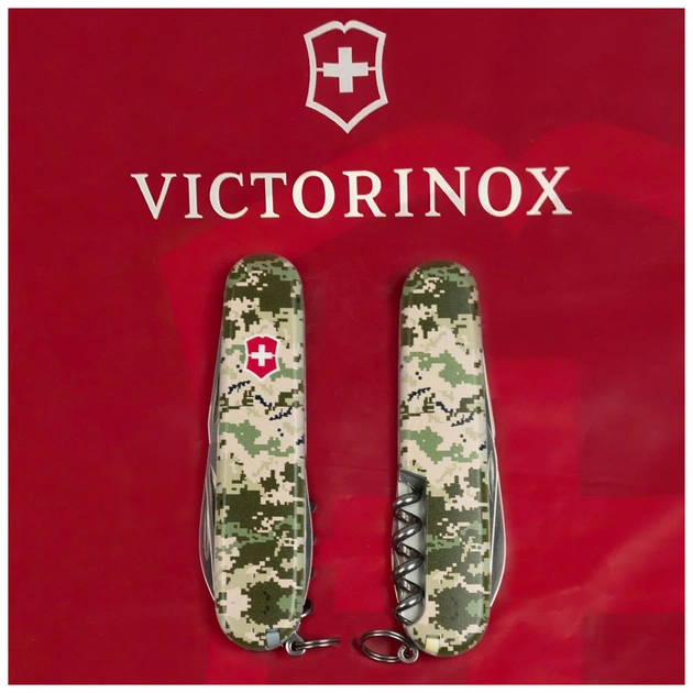 Ніж Victorinox Spartan Army 91 мм Піксель + Лого (1.3603.3_W3941p) - зображення 11
