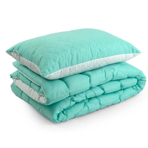 Ковдра Руно набір ковдра 140х205 + 1 подушка 50х70 силіконова Бірюзовий (К_924.52СЛ200_Бірюзовий) зображення 1