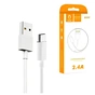 Дата кабель USB 2.0 AM to Micro 5P 1.0m 2.4A white Denmen (D22V-WH) - уменьшенное изображение 4