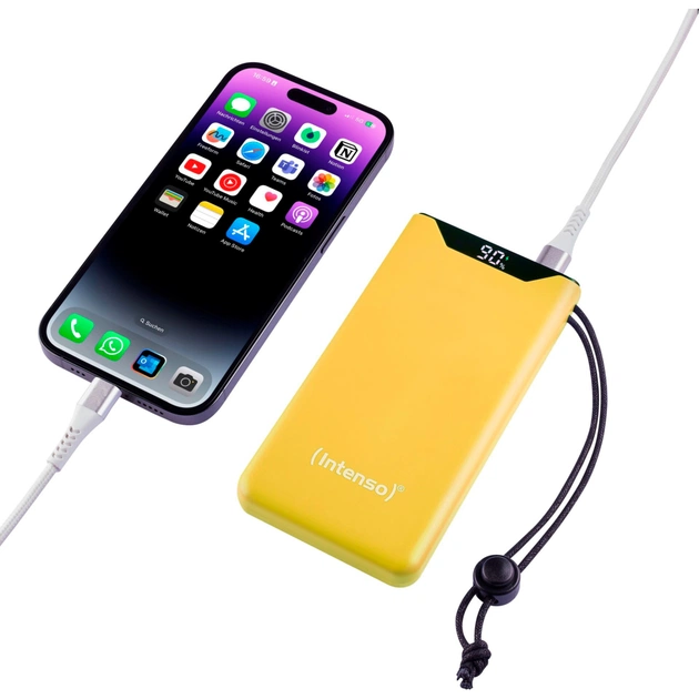 Батарея універсальна Intenso F10000 10000mAh QC/3.0 yellow (7332039) - зображення 4