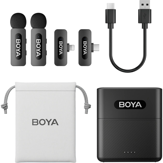 Мікрофон Boya BY-V3 combo Type-C/Lightning Black (BY-V3 Combo) - picture 2