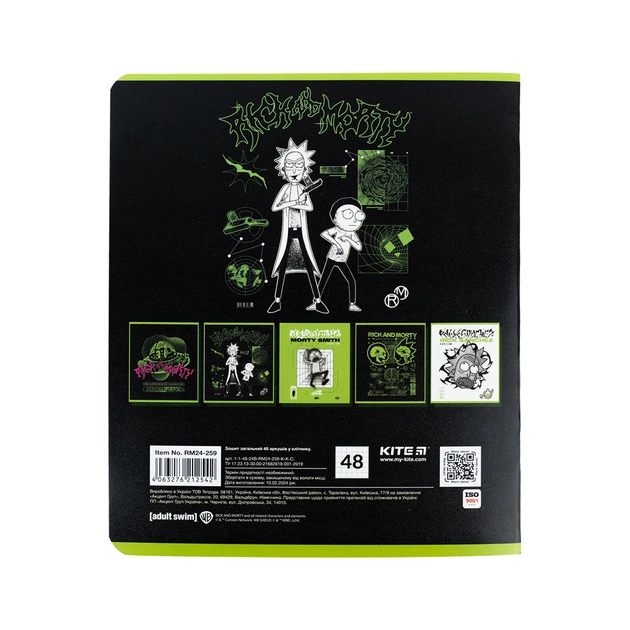Зошит Kite Rick and Morty 48 аркушів, клітинка (RM24-259) - зображення 6