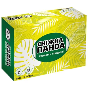 Серветки косметичні Сніжна Панда 2 шари 70 шт. (4820183971203) зображення 1