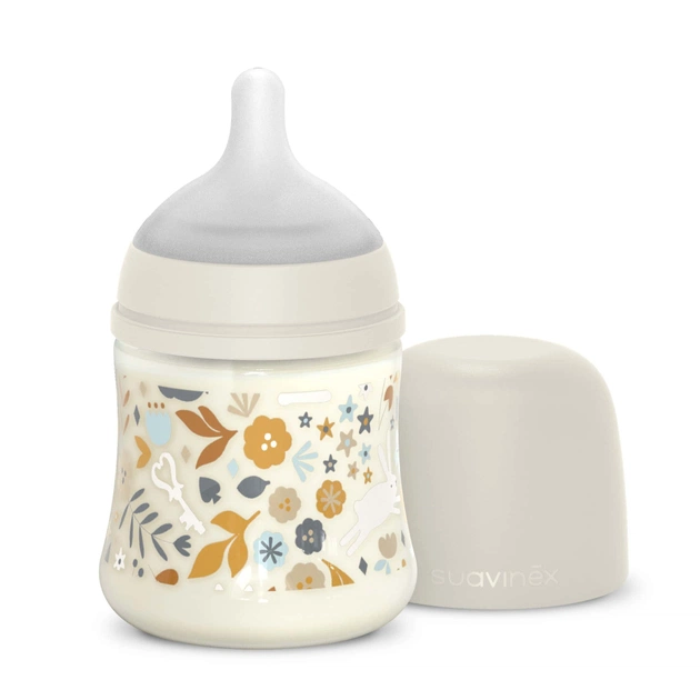 Пляшечка для годування Suavinex Wonderland 150 мл, фізіологічна, повільний потік, біла (308741) - picture 1