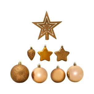 Ялинкова іграшка House Of Seasons Пластик 40 шт D8 D7 D6 Кульки і прикраси мідні (8718861796636) зображення 1