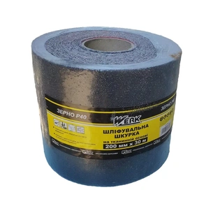 Наждачний папір Werk тканинна основа - 200мм х 30м, К40 (65880) зображення 1