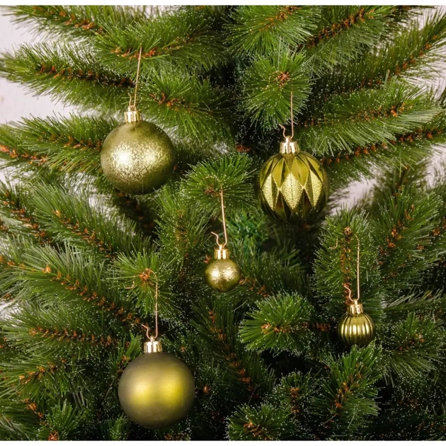 Ялинкова іграшка Chomik пластикові кульки компл. 44 шт, 3/6см, зелені (5900779877726_2) - picture 3